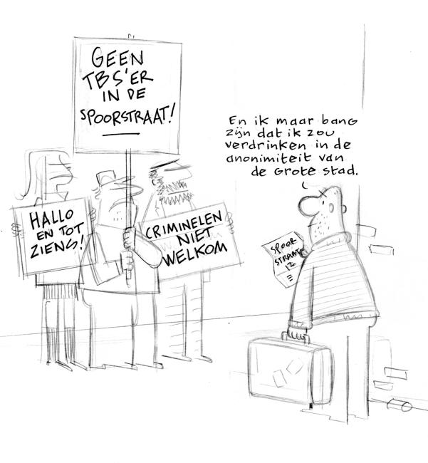 Peter de Wit tekende cartoons voor 15 de rooyse wissel jubileumboek
